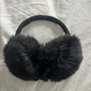 Elegant Black Faux Fur Earmuffs